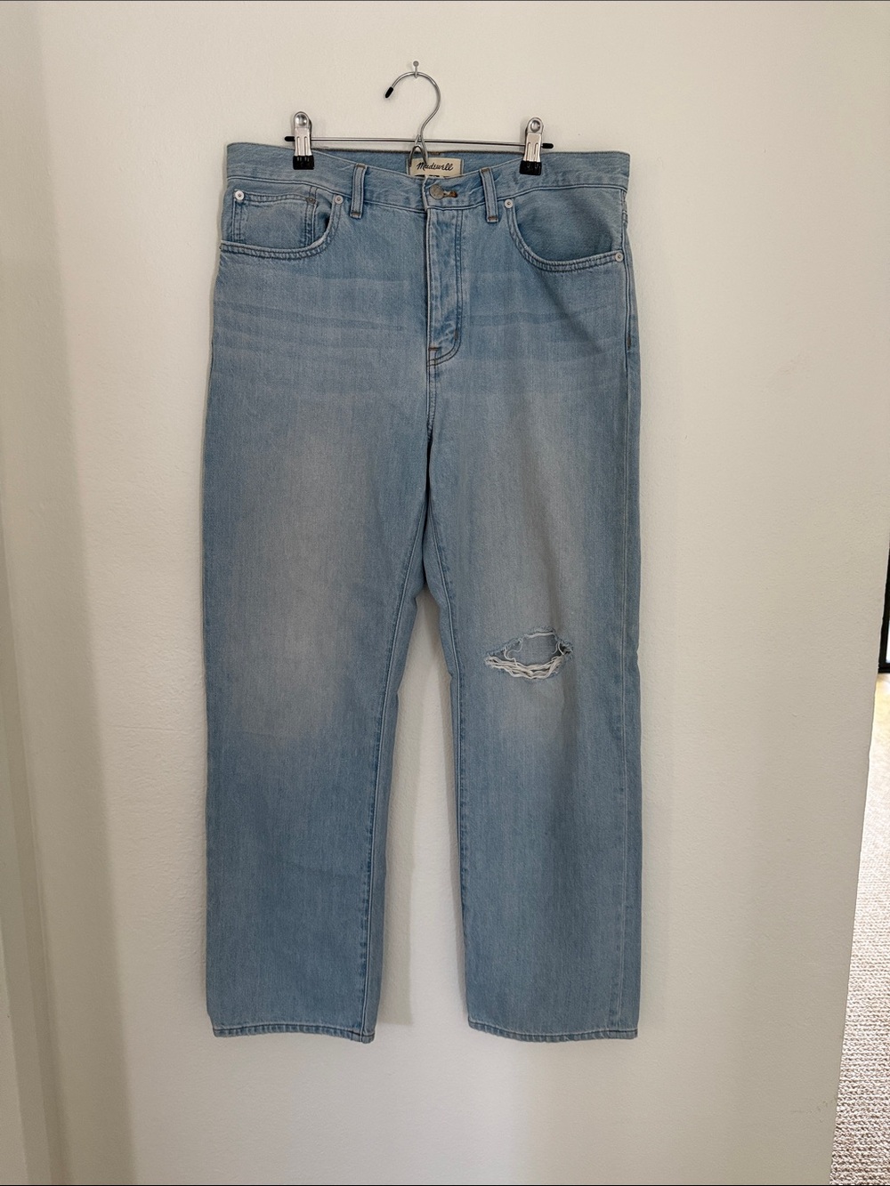 Madewell Low Slung Straight Light Wash Jeans
